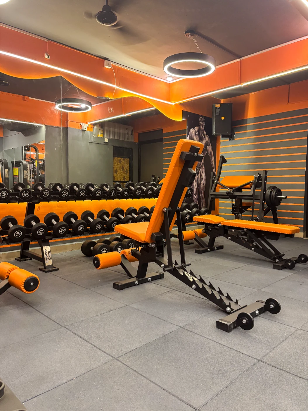 modern-orange-leg-extension-machine